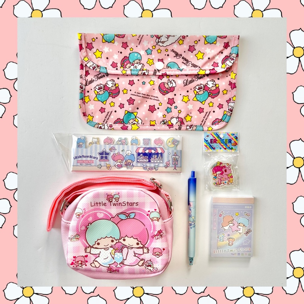 🌟Little Twin Stars Adorable 6-Piece Purse Bundle!